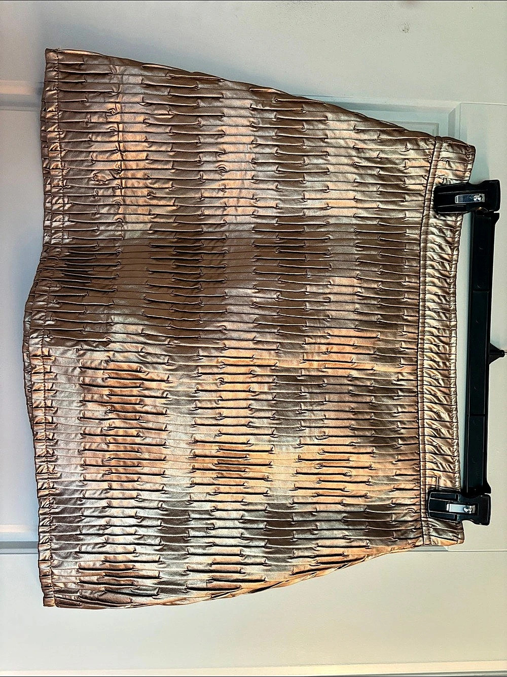 Very J Metallic Mini Skirt in Pink & Gold Like New